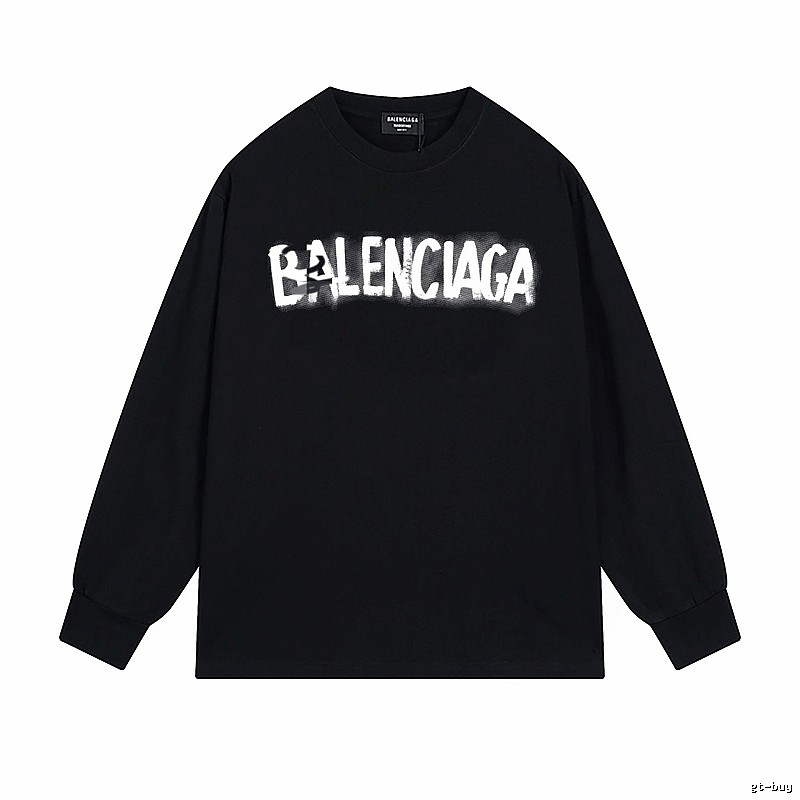 Balenciaga letter style black T-shirt