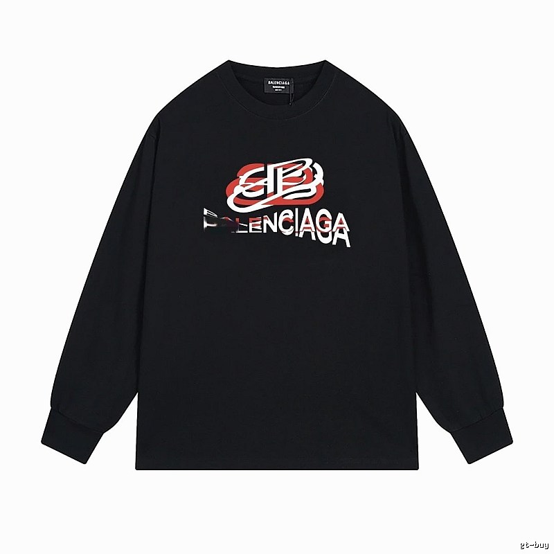 Balenciaga letter-style black T-shirt