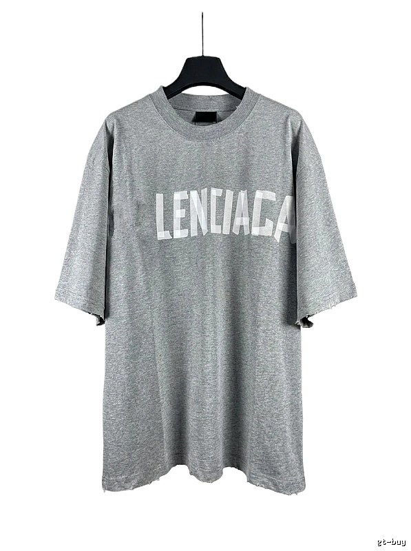 Balenciaga letter-style gray T-shirt