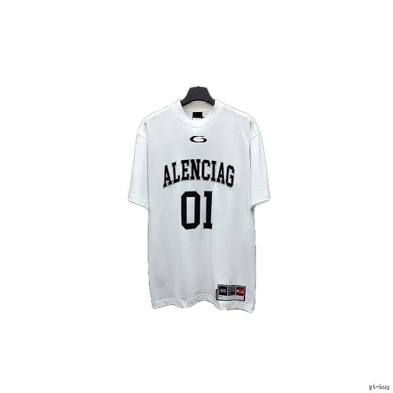 Balenciaga letter-style white T-shirt