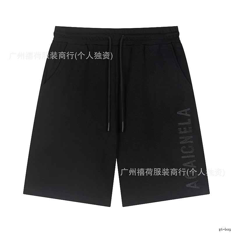Balenciaga minimalist style black shorts