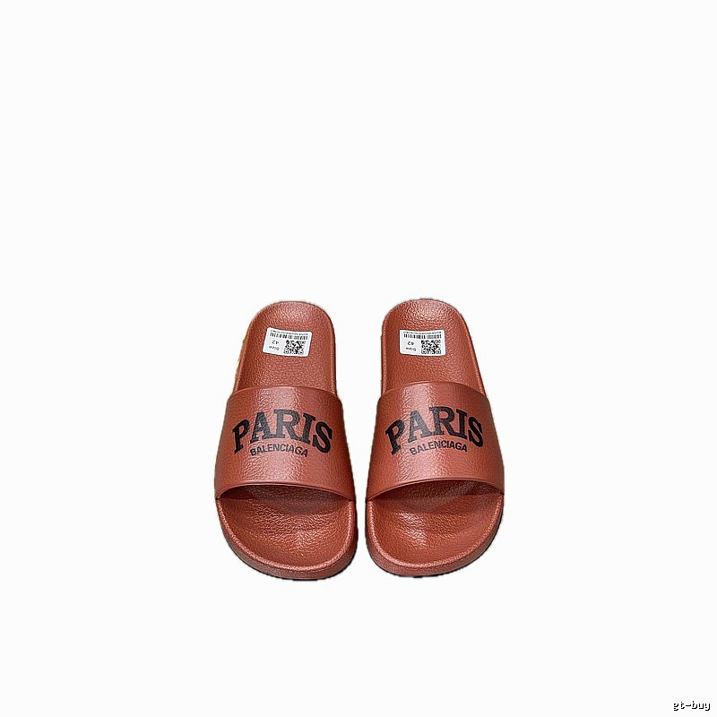 Balenciaga PARIS Streetwear Brand Brick Red Slippers