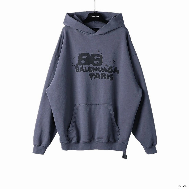 Balenciaga retro-style grey hoodie
