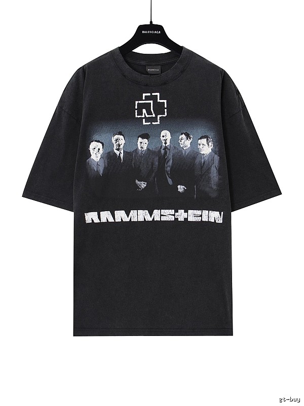 Balenciaga Rock Style Black T-shirt