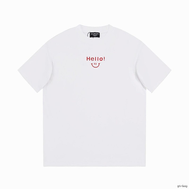 Balenciaga Smile Collection Minimalist Style White T-shirt