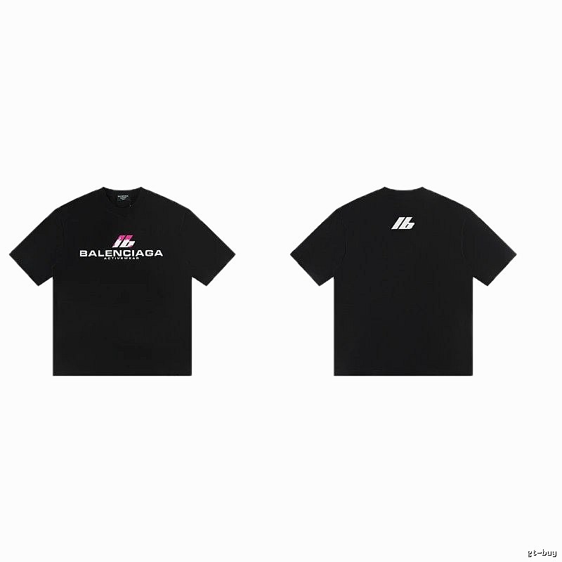 Balenciaga Sport Collection Edgy Cool Style Black Short-sleeve T-shirt