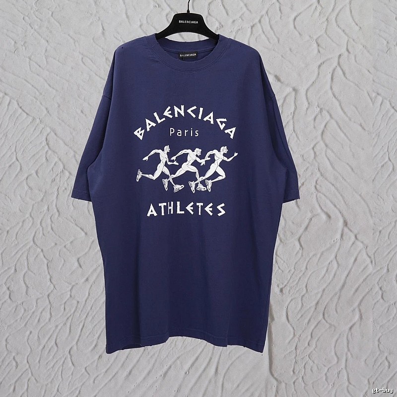 Balenciaga sporty navy blue T-shirt