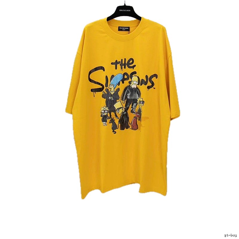 Balenciaga x The Simpsons Co-branded Yellow T-shirt