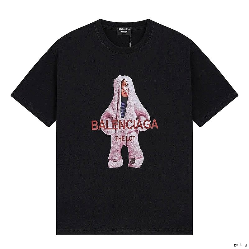 Balenciaga's childlike black T-shirt.