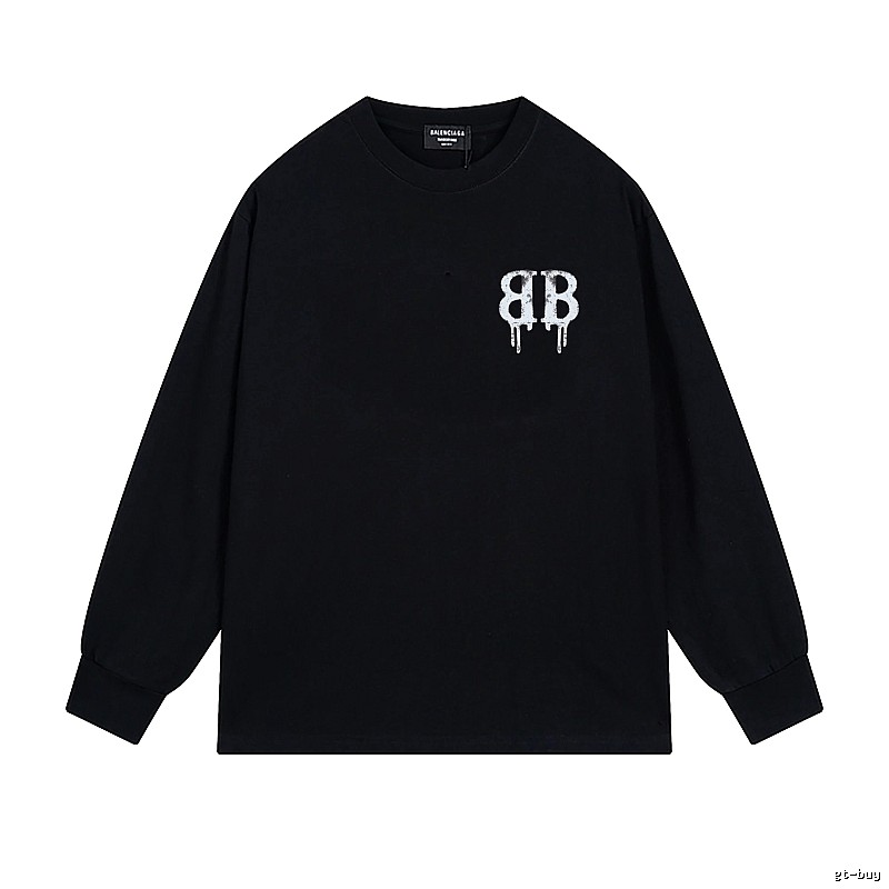 Balenciaga's dark style black long T-shirt