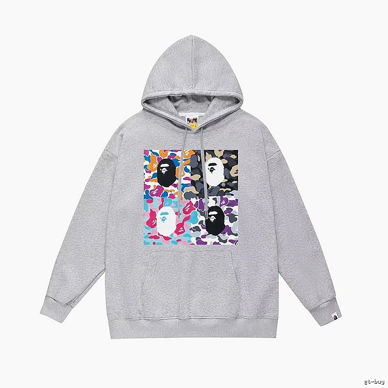 Bape Ape Camo Wind Grey Hoodie