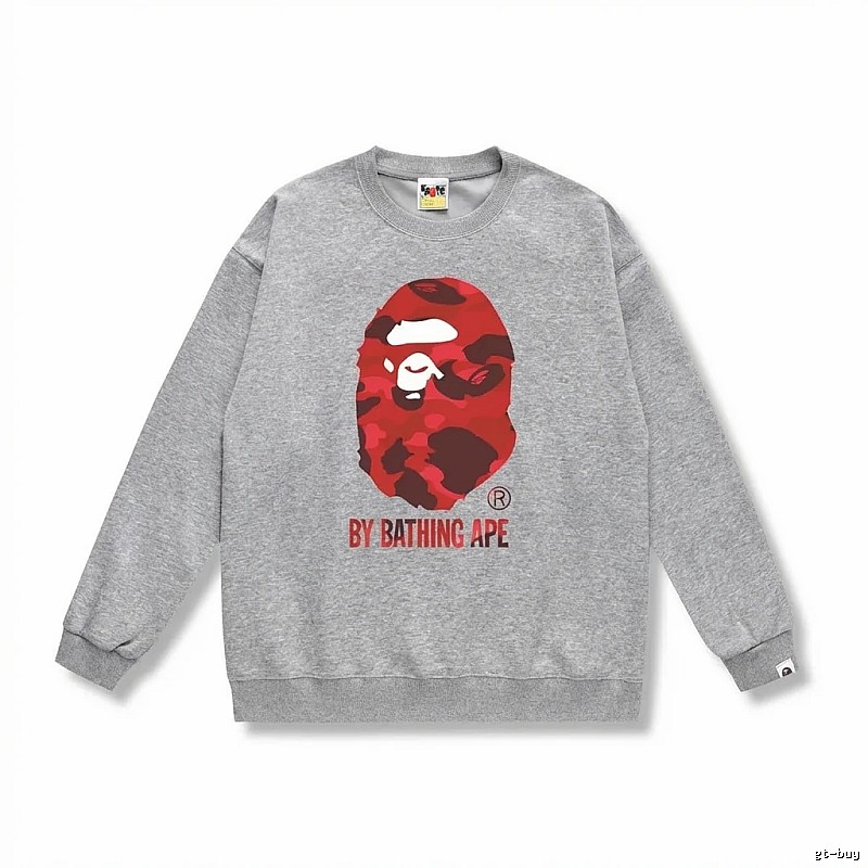 Bape Ape Head Camouflage Style Grey Sweatshirt