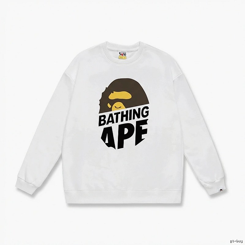Bape Ape Head Casual White Sweatshirt