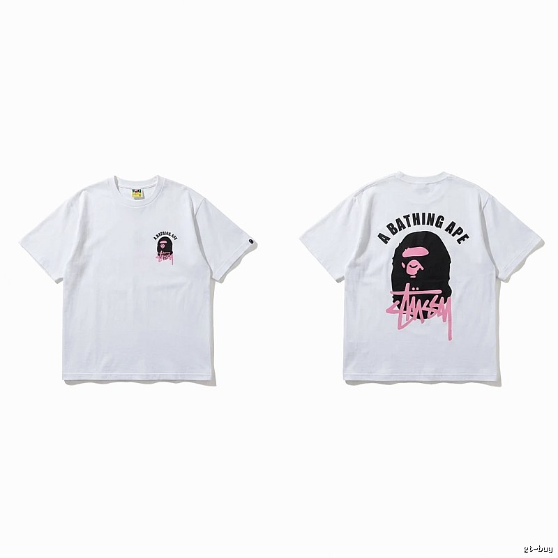 Bape Ape Head Trendy and Cool Style White T-shirt