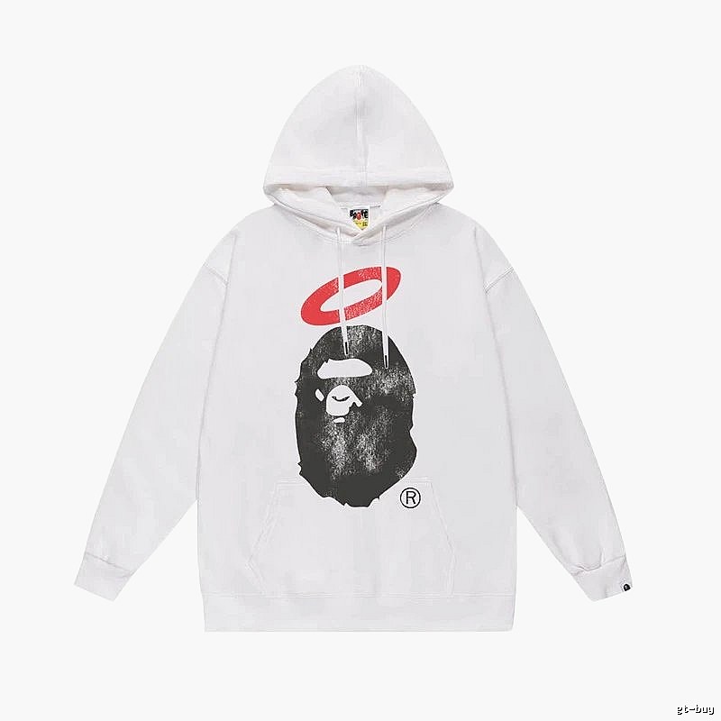 Bape Ape Head Trendy Cool Style White Sweatshirt