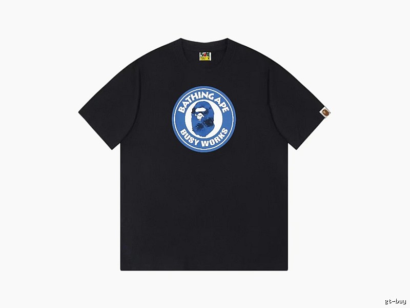 Bape Blue Label Trendy Cool Black T-shirt