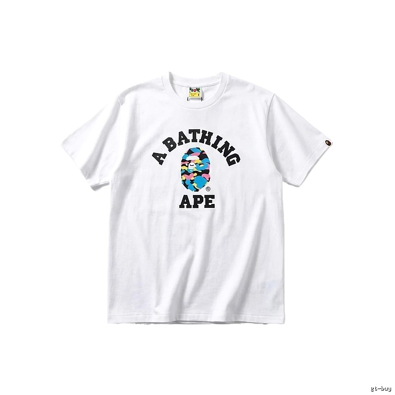 Bape Camouflage Alphabet White T-shirt