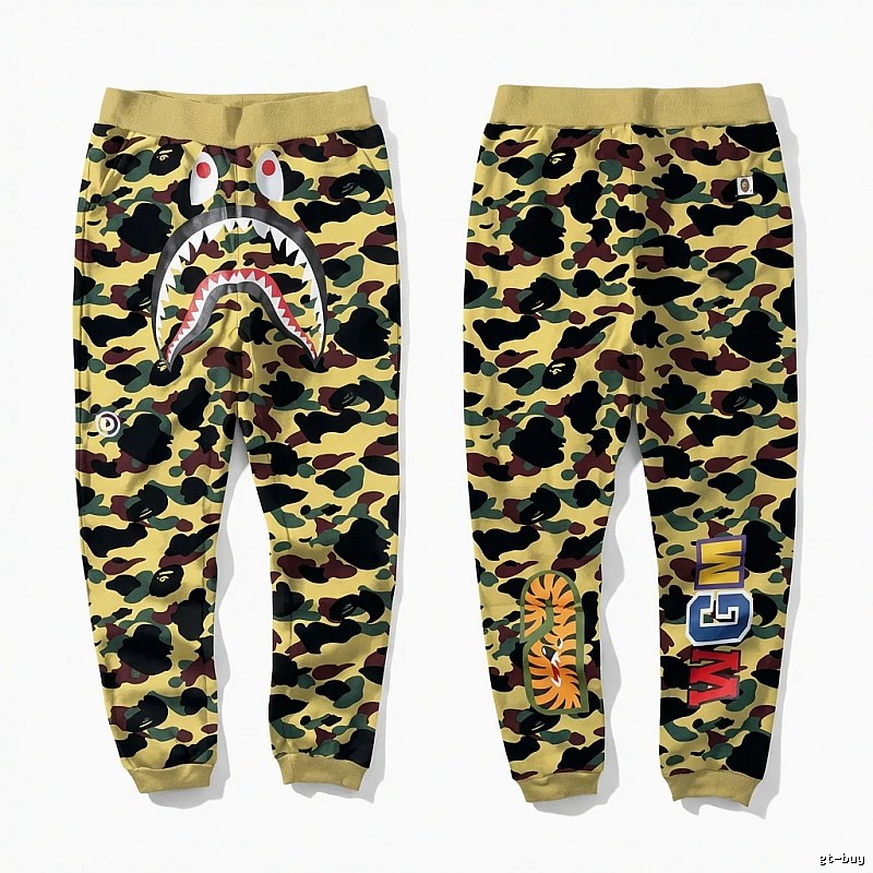 Bape camouflage shark pattern sweatpants