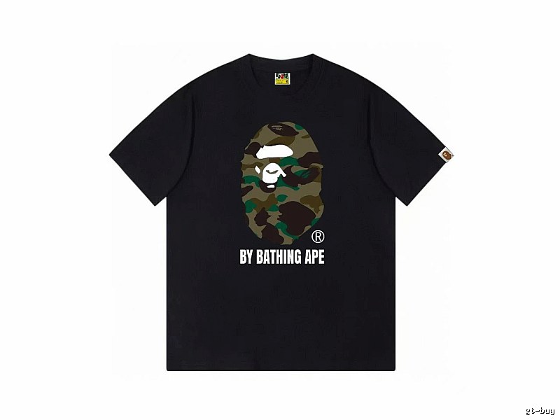 Bape camouflage style black T-shirt