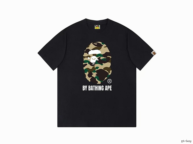 Bape camouflage style black T-shirt