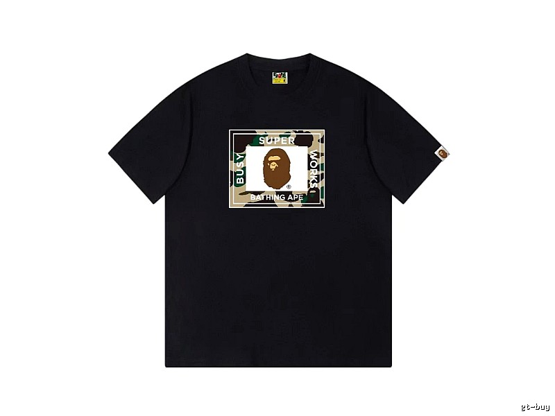 Bape camouflage style black T-shirt