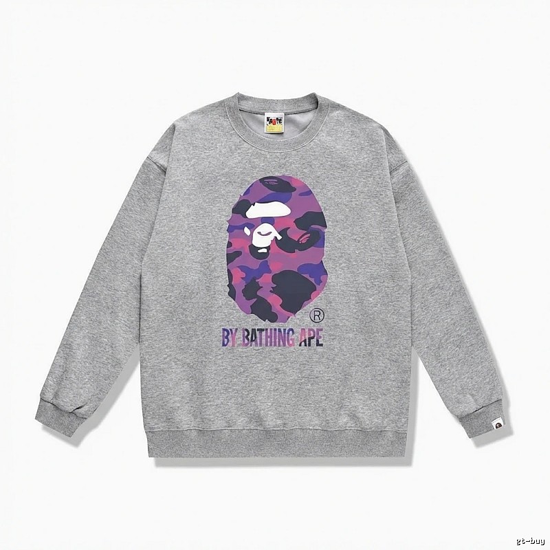 Bape camouflage-style grey sweatshirt