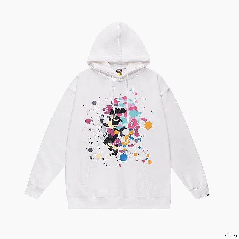 Bape camouflage style white hoodie