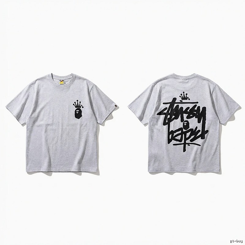 Bape Crown Trendy and Cool Style White T-shirt