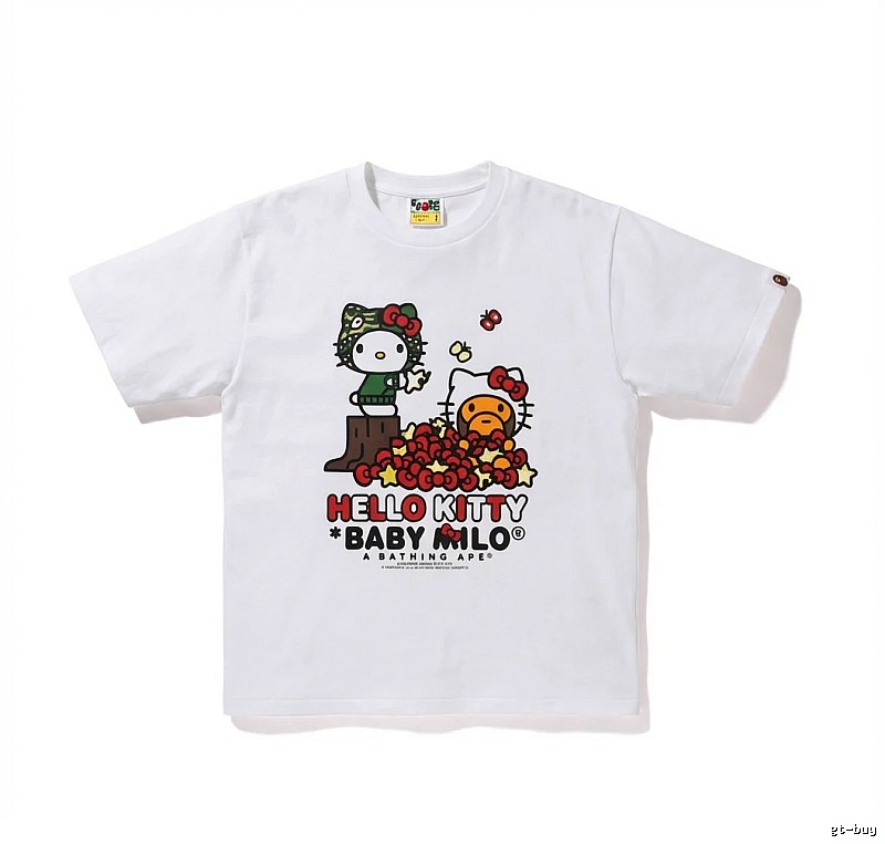 Bape Hello Kitty Co-branded White T-shirt