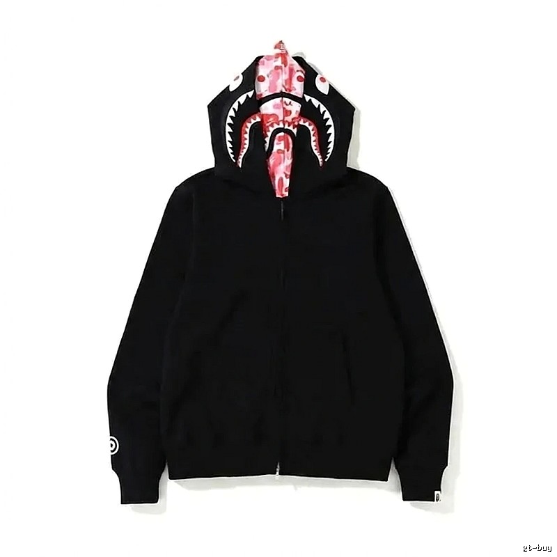 Bape Shark Series Black Streetwear Hoodie