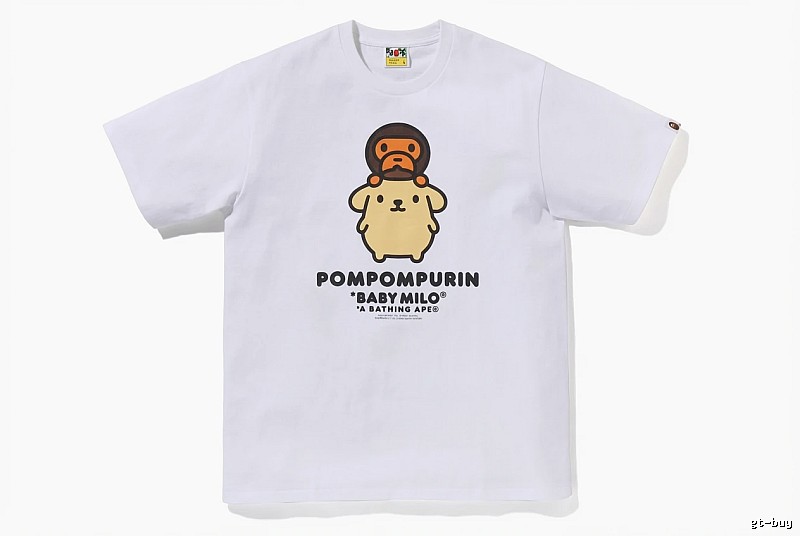 Bape x Pompompurin Co-branded Short-sleeve White