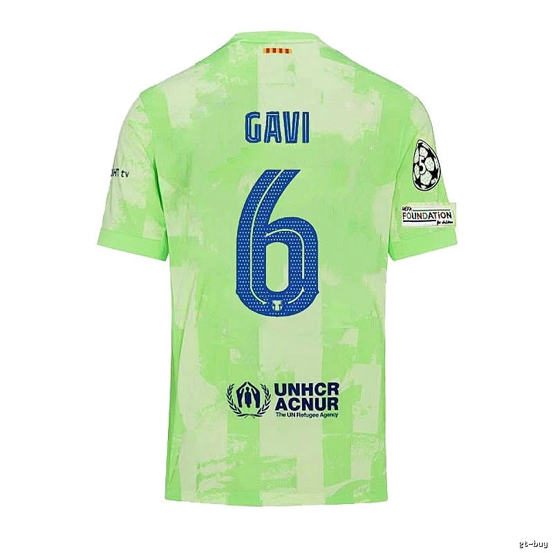 Barcelona Relaxed Gavi #6 soccer jersey Blue Red Barcelona with Versatile Design