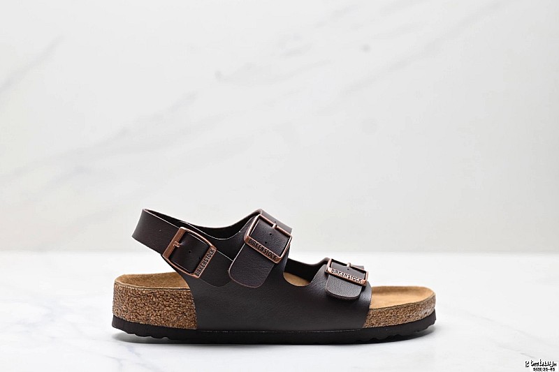 Birkenstock Vintage Casual Dark Brown Buckle Sandals