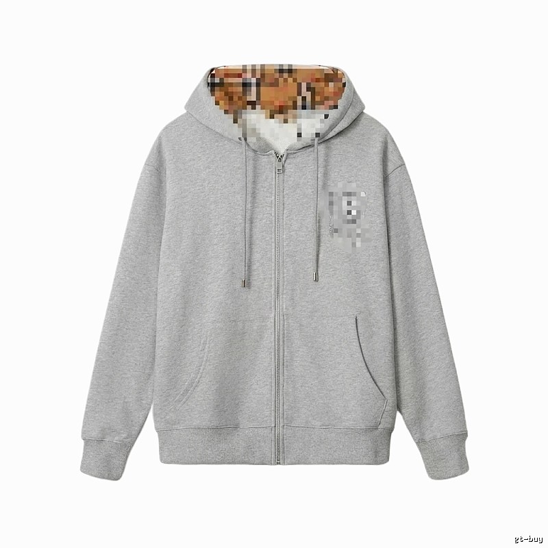 Burberry checkered casual grey hoodie