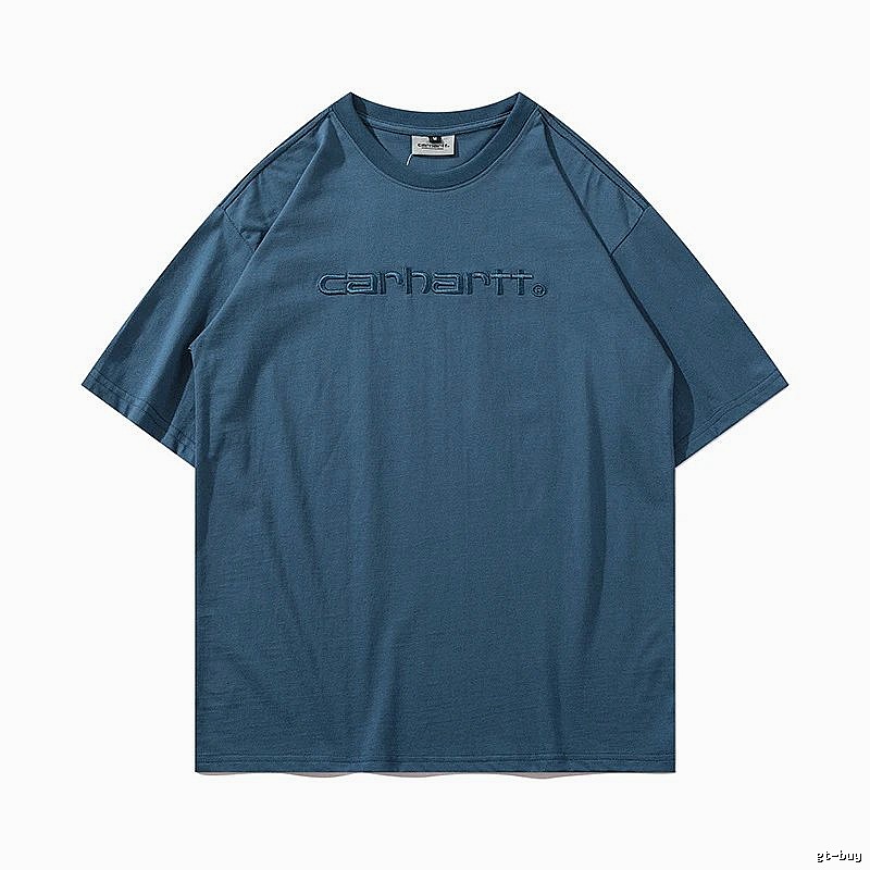 Carhartt Daily Logo T-shirt Light Blue Subtle for City Outfits