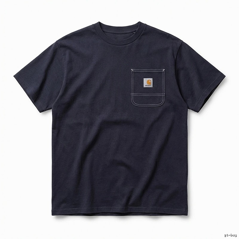 Carhartt minimalist style navy blue T-shirt