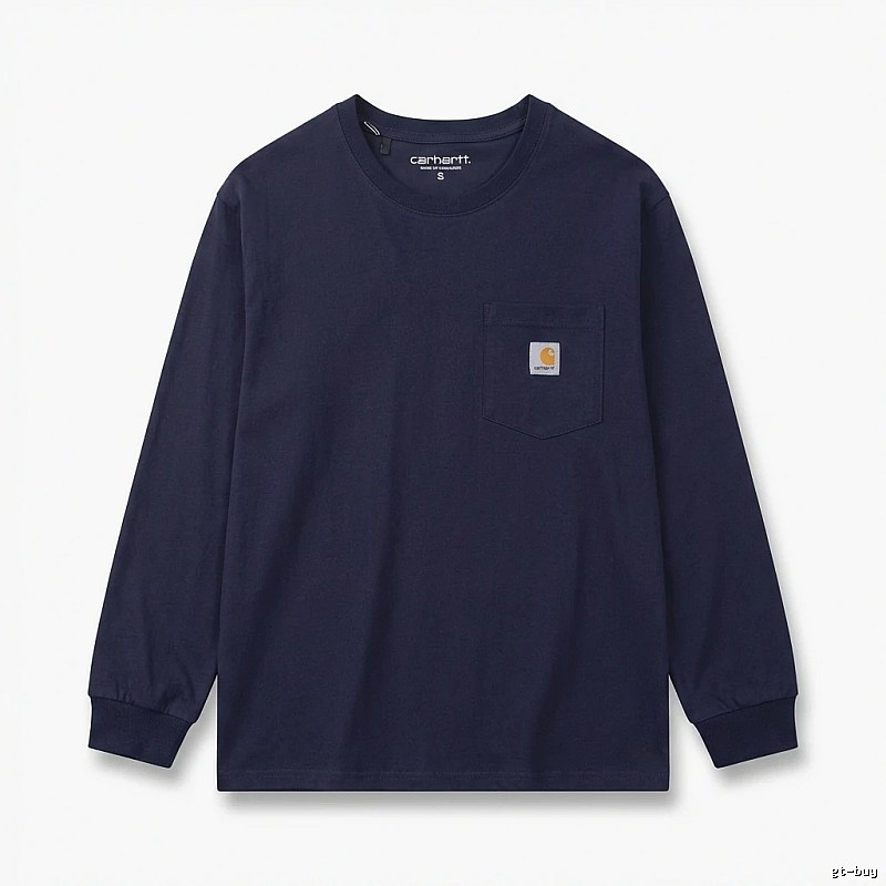 Carhartt simple and casual style navy long-sleeve