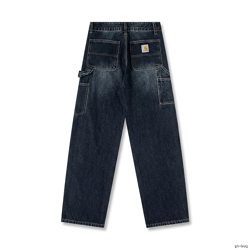 Carhartt workwear style dark denim jeans