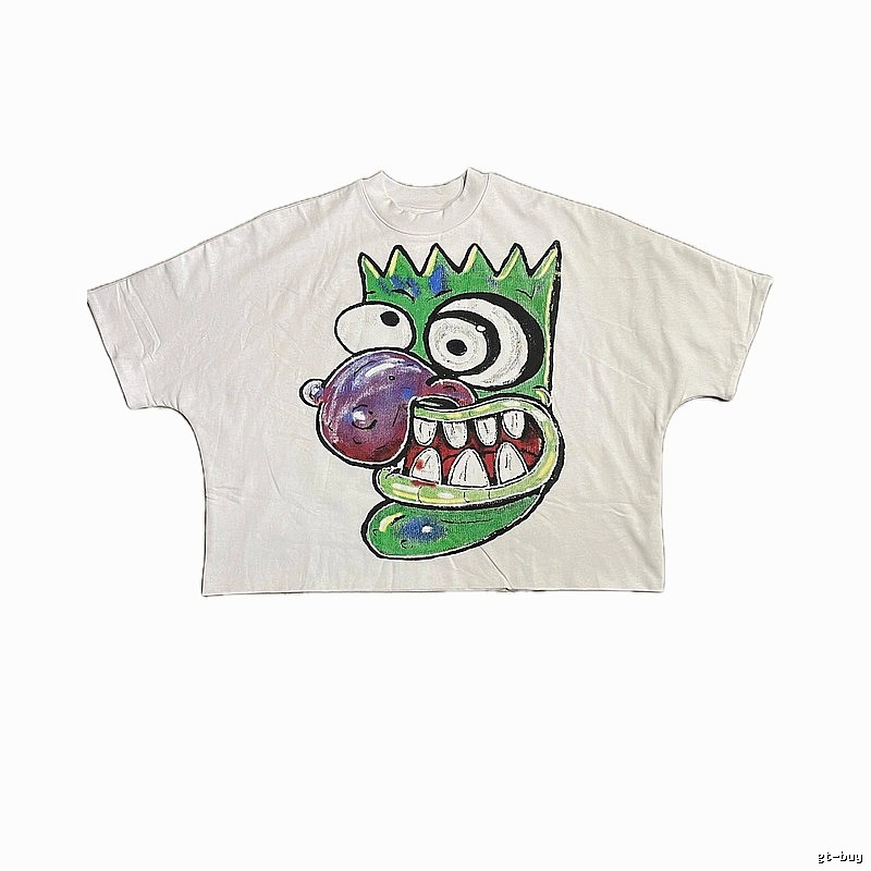 Cartoon-style white T-shirt for billionaires