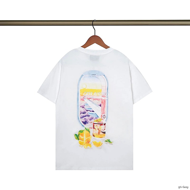 Casablanca Aviation Series Trendy Brand White T-shirt