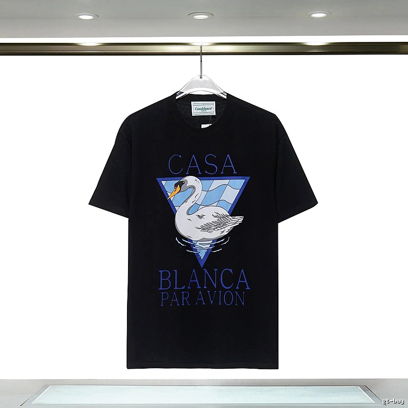 Casablanca black T-shirt with swan print