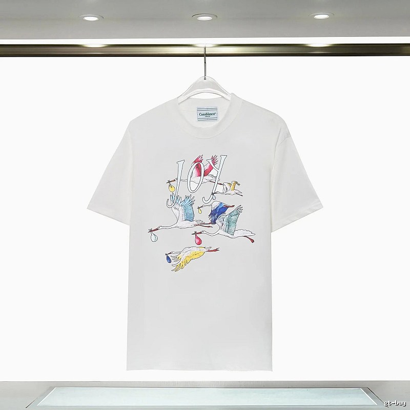 Casablanca Crane Print Wind White T-shirt