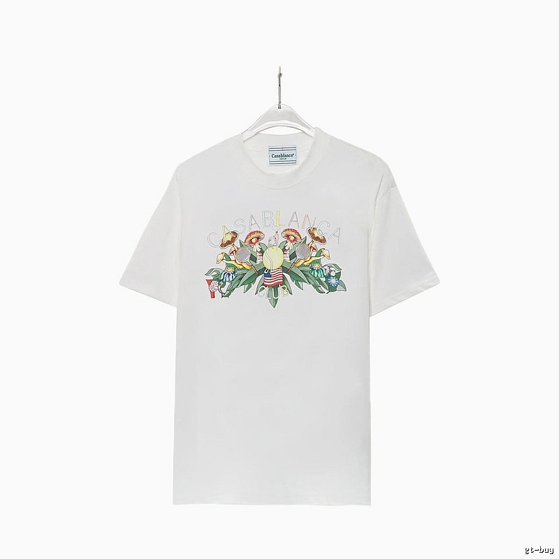 Casablanca Floral Print White T-shirt