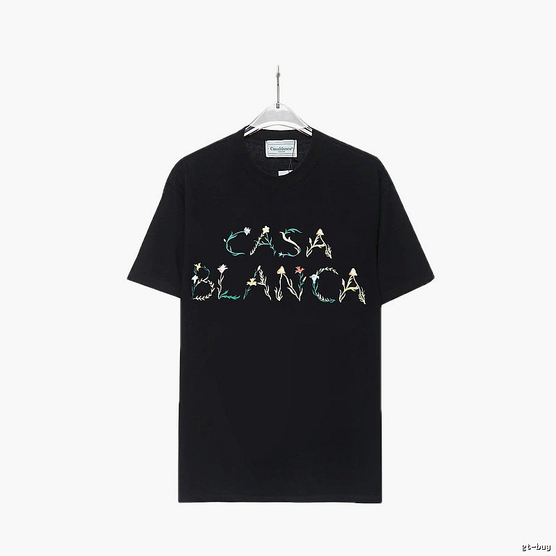 Casablanca Floral Style Black T-shirt