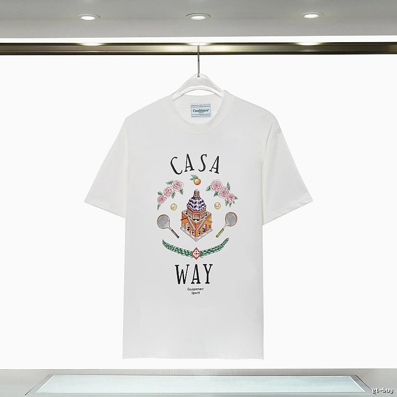 Casablanca printed casual white T-shirt