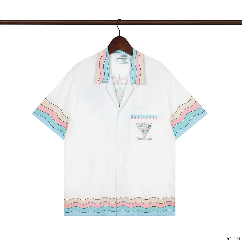 Casablanca stripe retro-style white shirt