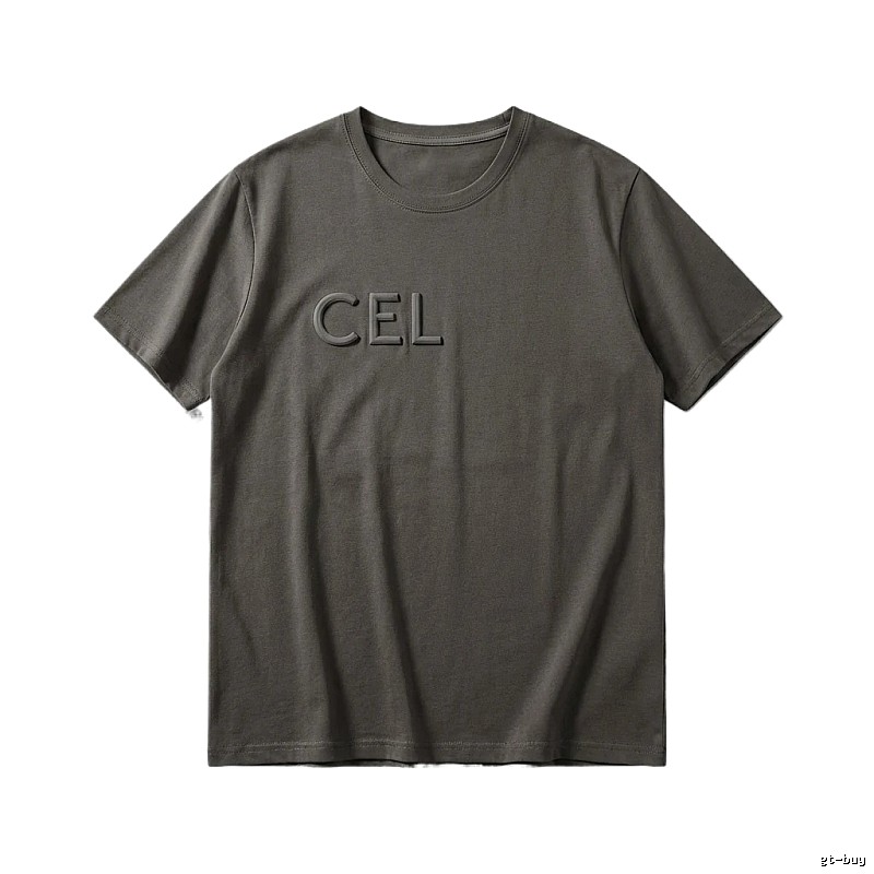 CELINE minimalist style dark gray T-shirt