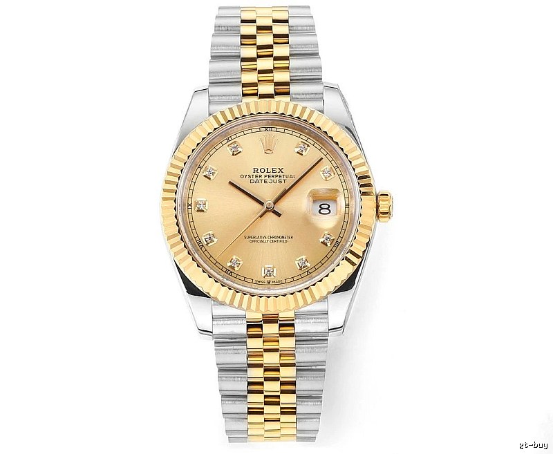 Champagne Dial Silver And Gold Rolex Two-Tone Datejust Watch