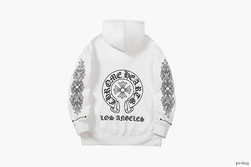 Chrome Hearts 2088-26 White Cross Graphic Hoodie Weekend Wear