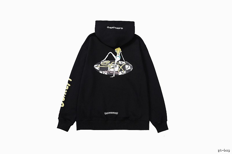 Chrome Hearts 2088-85 Black Cross Graphic Hoodie Fan Wear